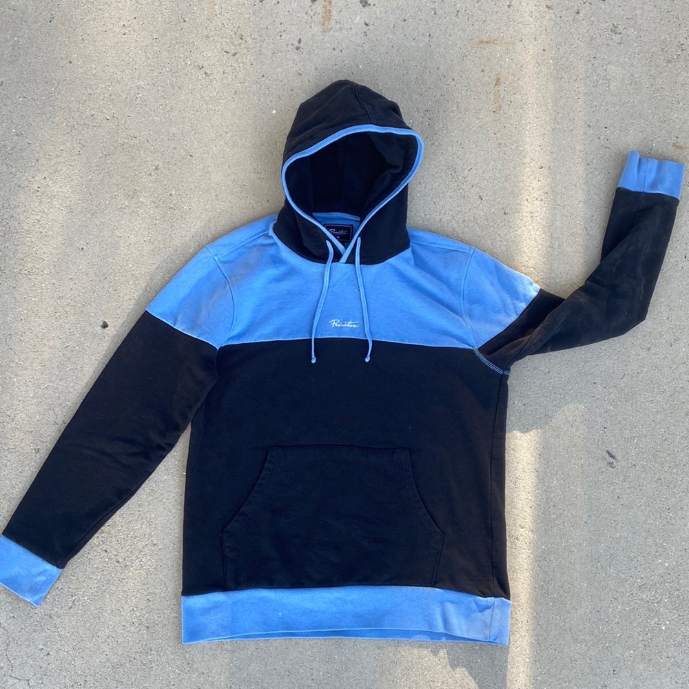PRIMITIVE SKATEBOARDING - BLACK AND BLUE HOODIE